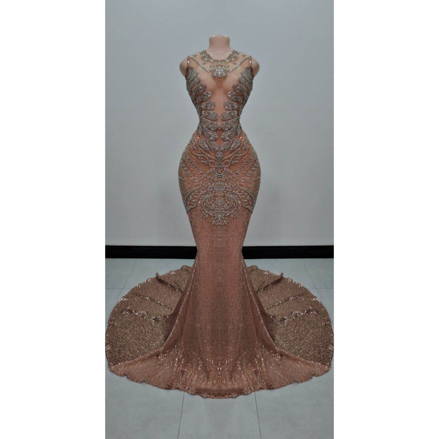 Naijah Sequin Rhinestone Mermaid Gown