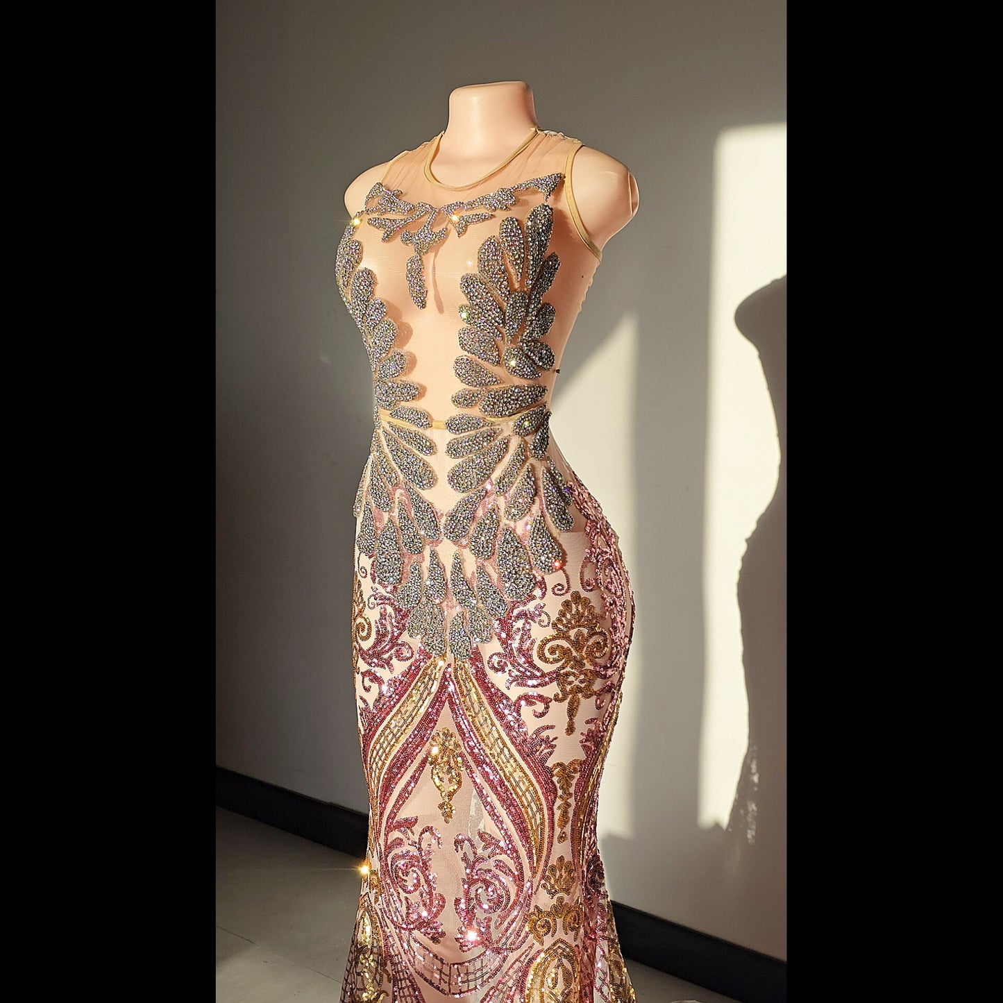 Gigi Amani Sequin Rhinestone Mermaid Dress