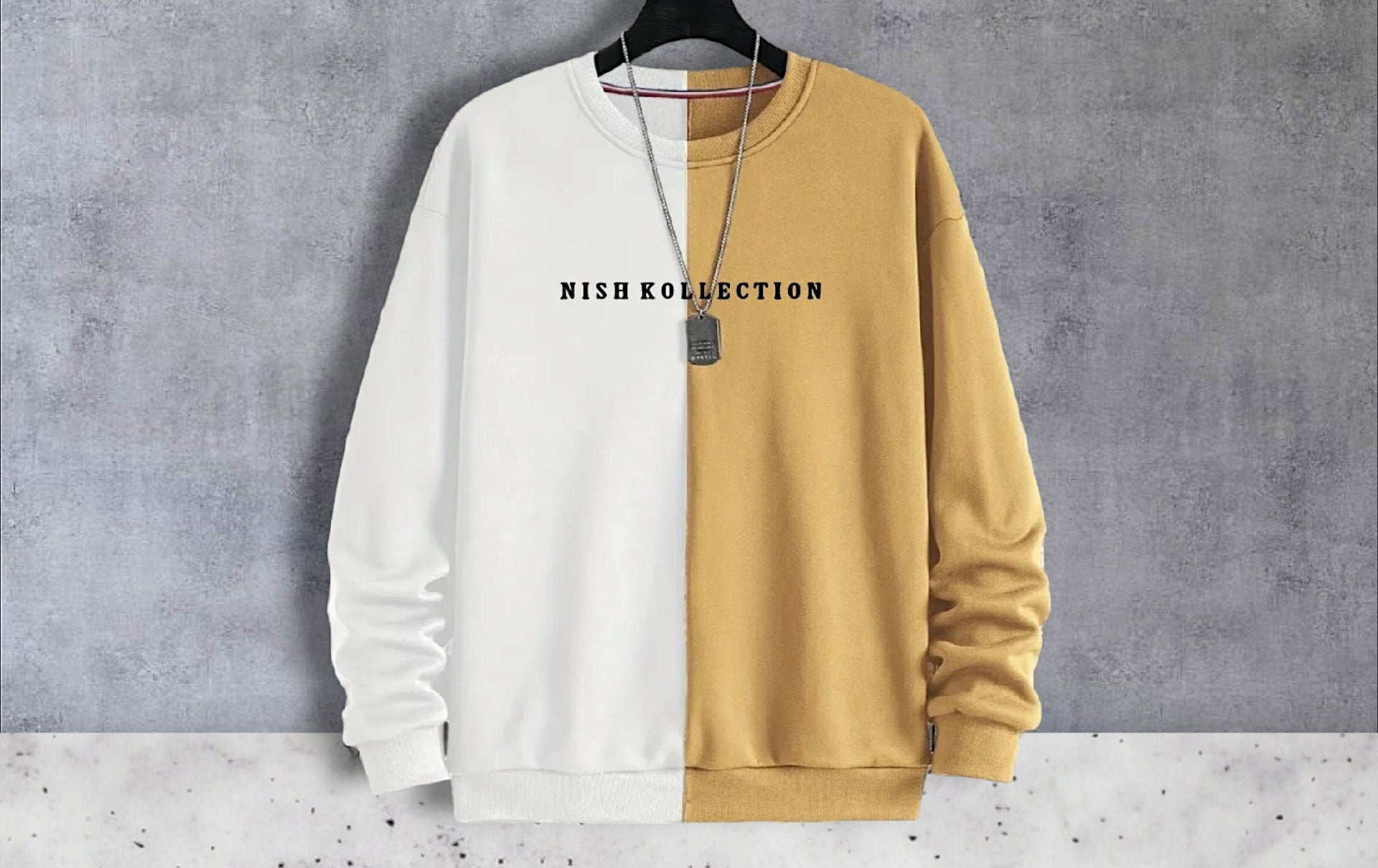 Nish Kollection long sleeve two colour tshirt