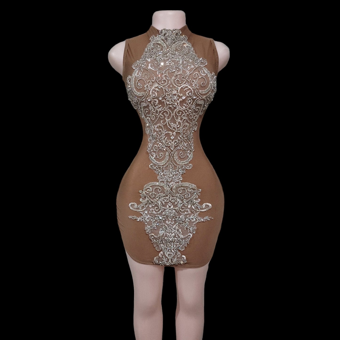 Rhinestone mini dress