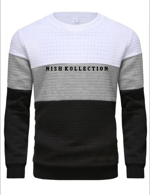 Nish Kollection long sleeve three colour tshirt
