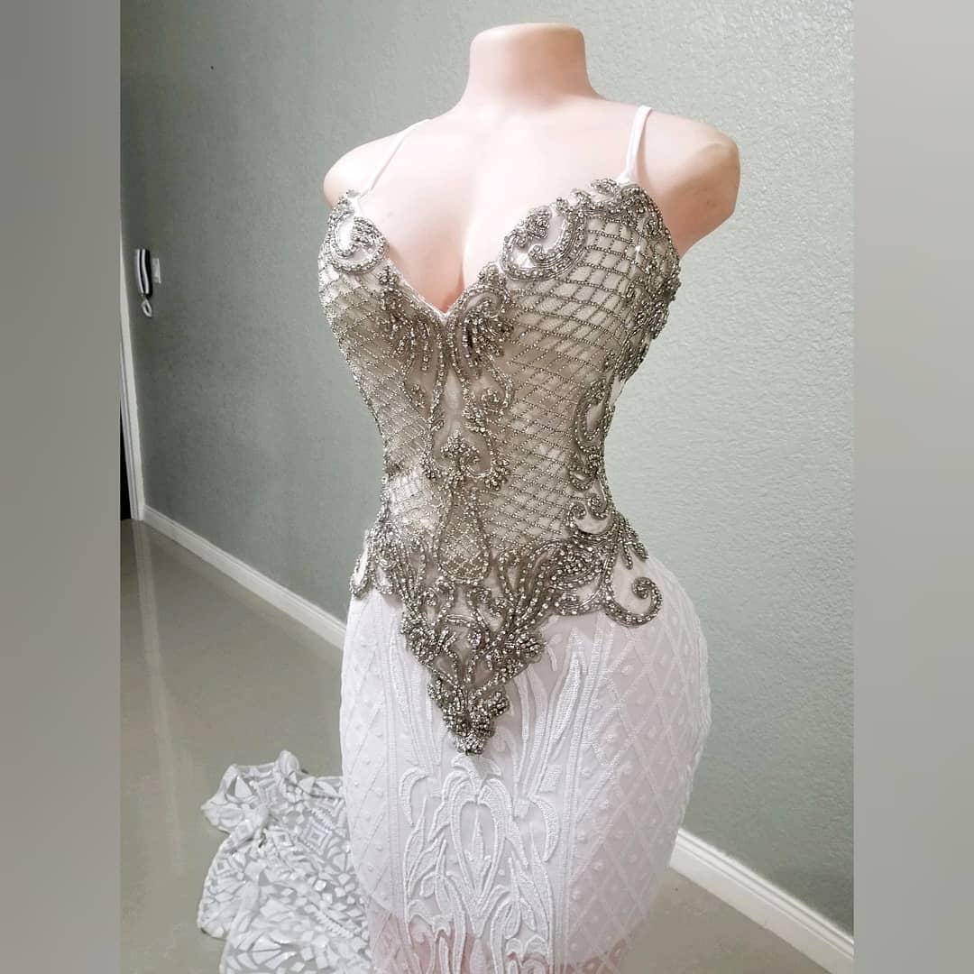 White Diamond Victoria wedding dress with straps