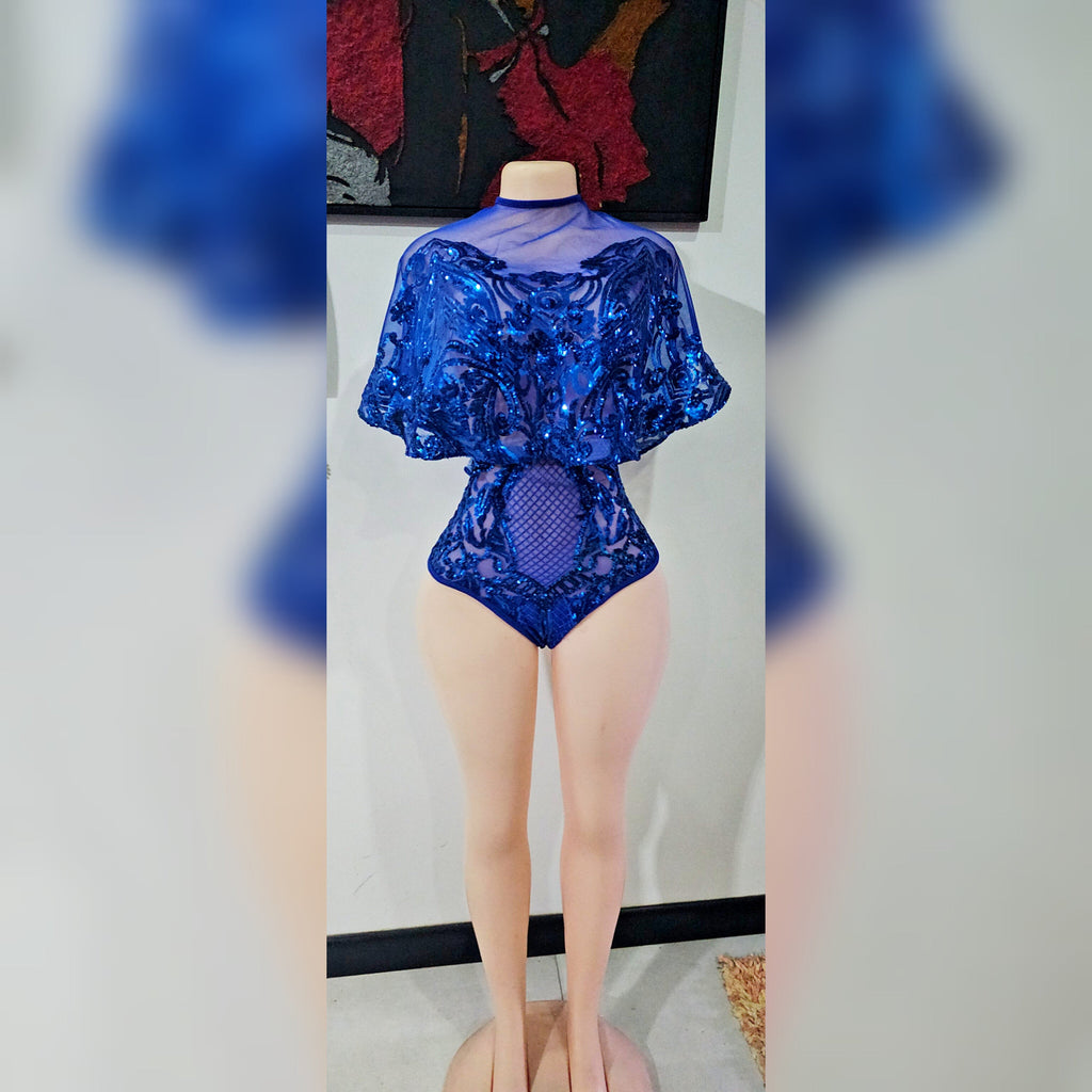 Bleu Sequin Three Piece swimsuit