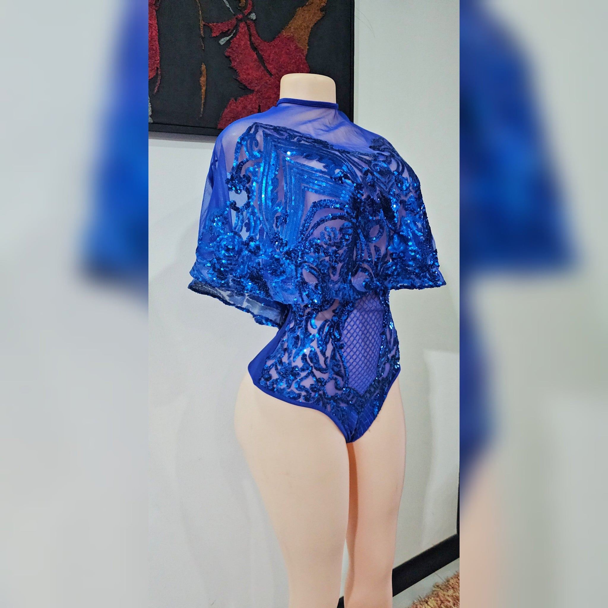 Bleu Sequin Three Piece swimsuit