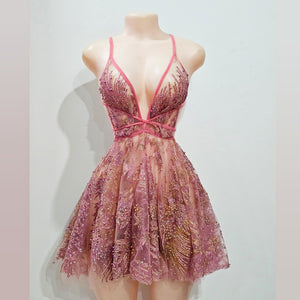 Pink Rubie Embroidery Dress