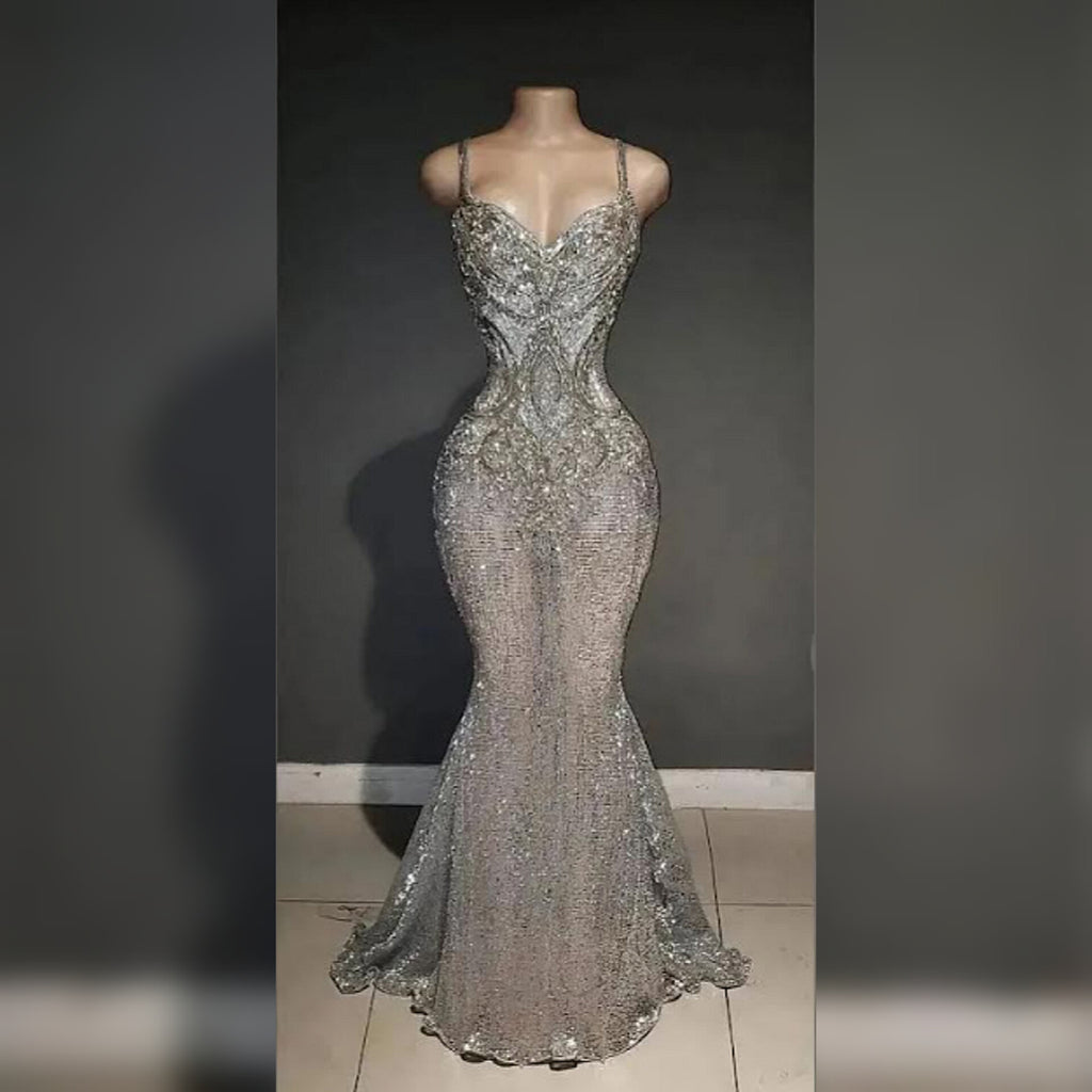 Viking Rhinestone Mermaid Dress