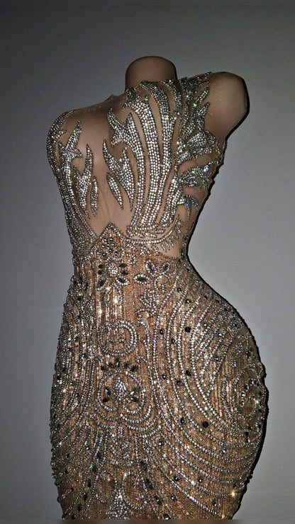 Fuego Rhinestone Cocktail Dress