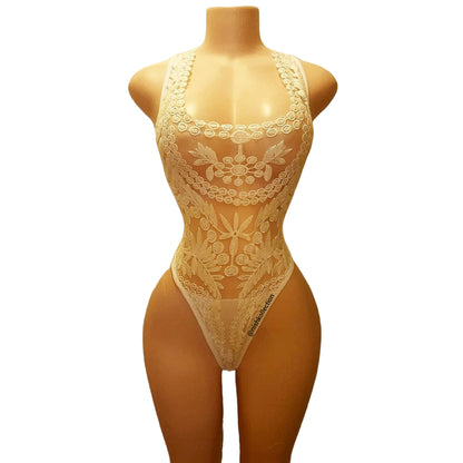 Taquin Embroidery swimsuit