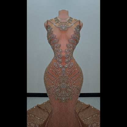 Naijah Sequin Rhinestone Mermaid Gown