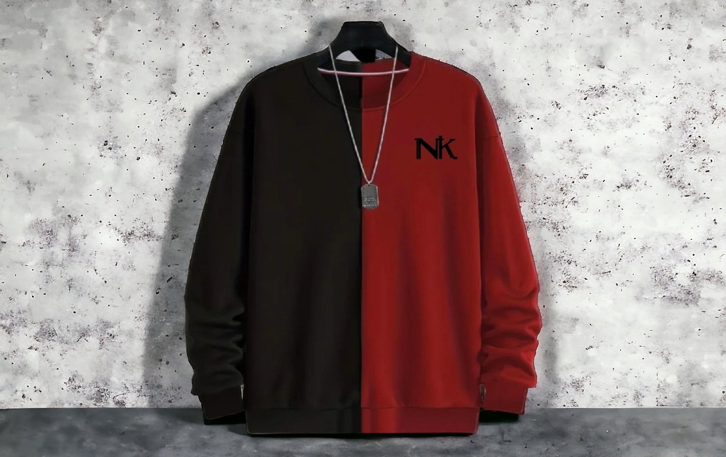 Nk pocket long sleeve two colour tshirt