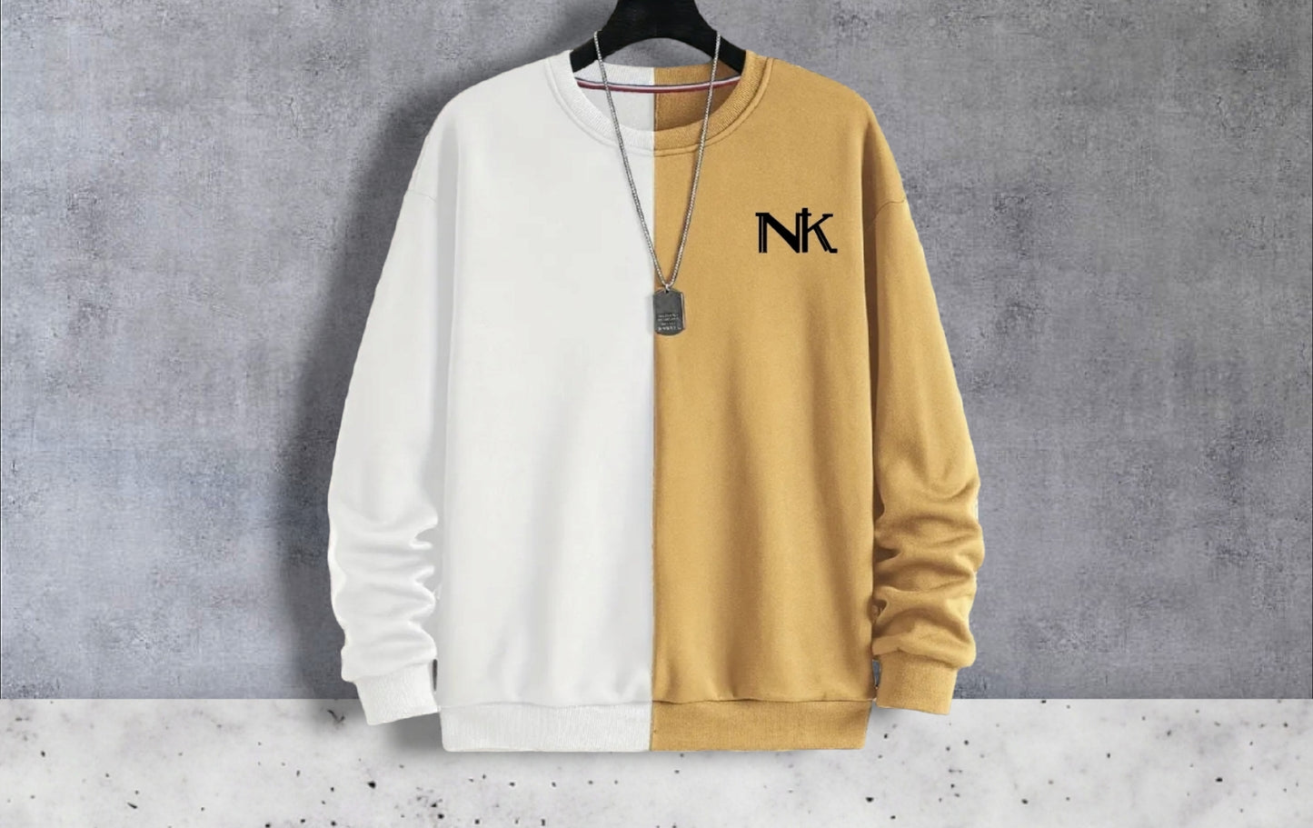 Nk pocket long sleeve two colour tshirt