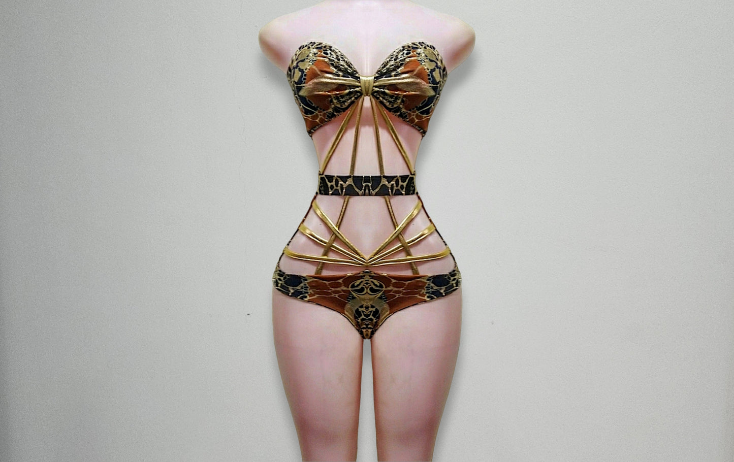 Deluxzz one piece strappy swimsuit