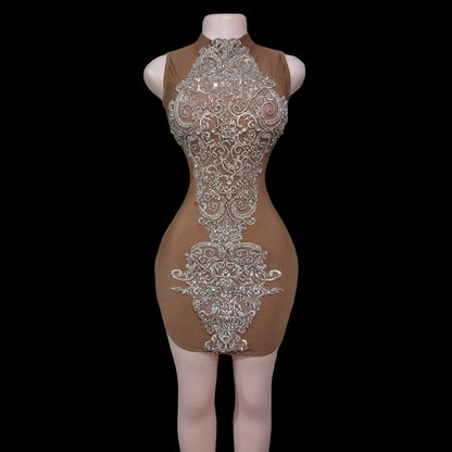 Rhinestone mini dress