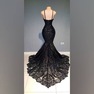 Black with Gold rhinestone Amani Viking Dress