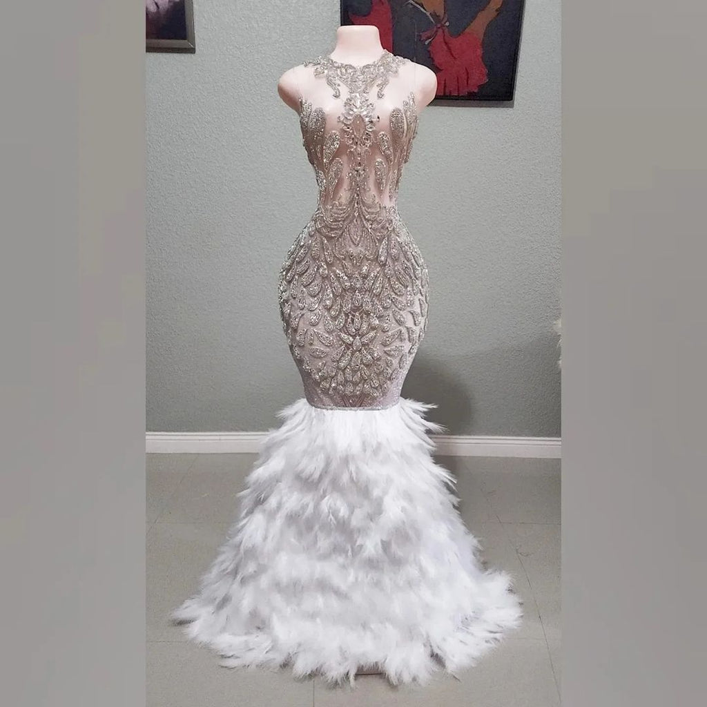 Diamond Phetish Feather Mermaid Dress