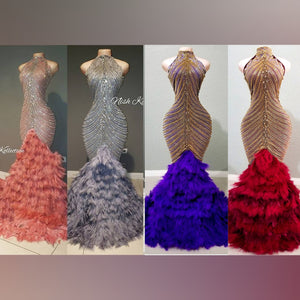 Winter Wonderland Rhinestone Gown