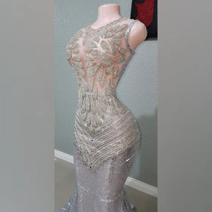Rhinestone Mecca Mermaid Dress