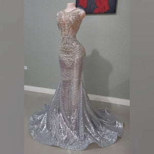 Rhinestone Mecca Mermaid Dress