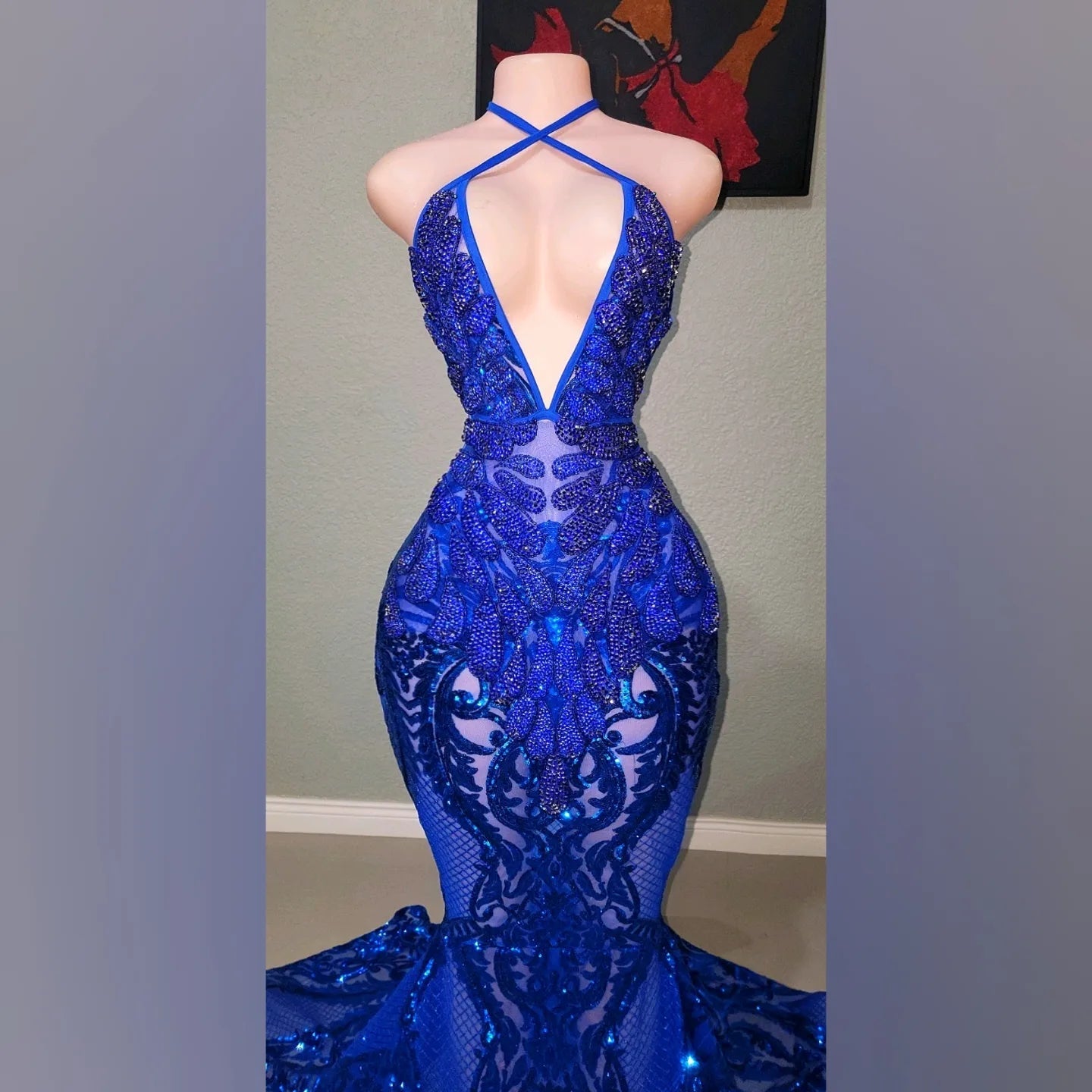 Blue Rhinestone Sequin Stella