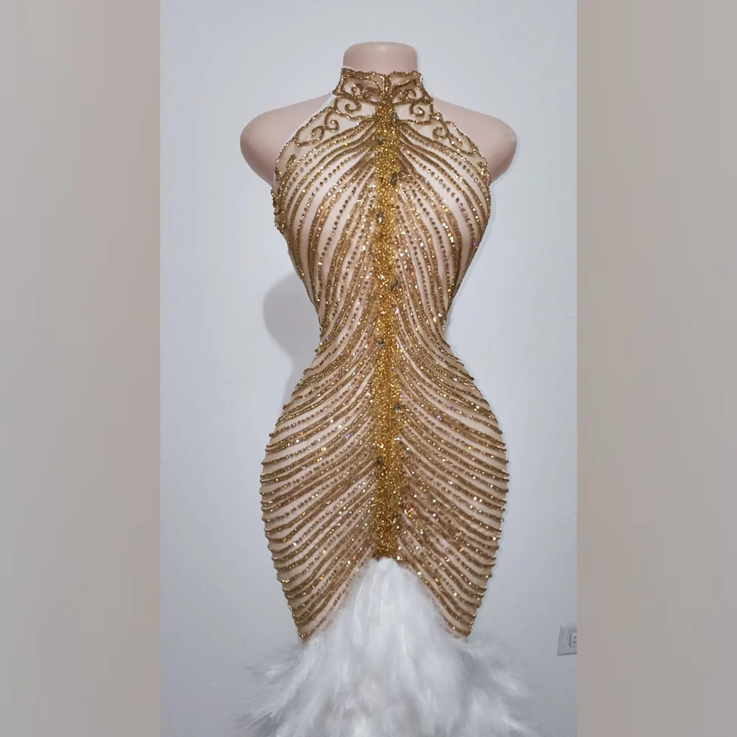 Snow winter wonderland rhinestone gown
