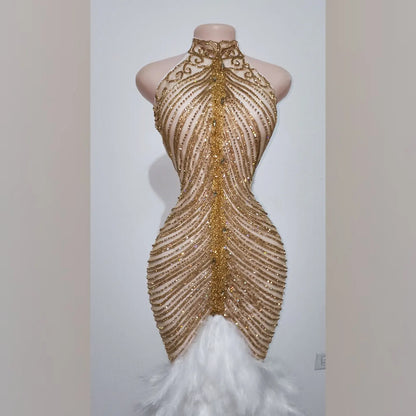 Snow winter wonderland rhinestone gown
