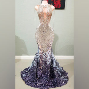 DyNasty Rhinestone Sequin Mermaid Dress