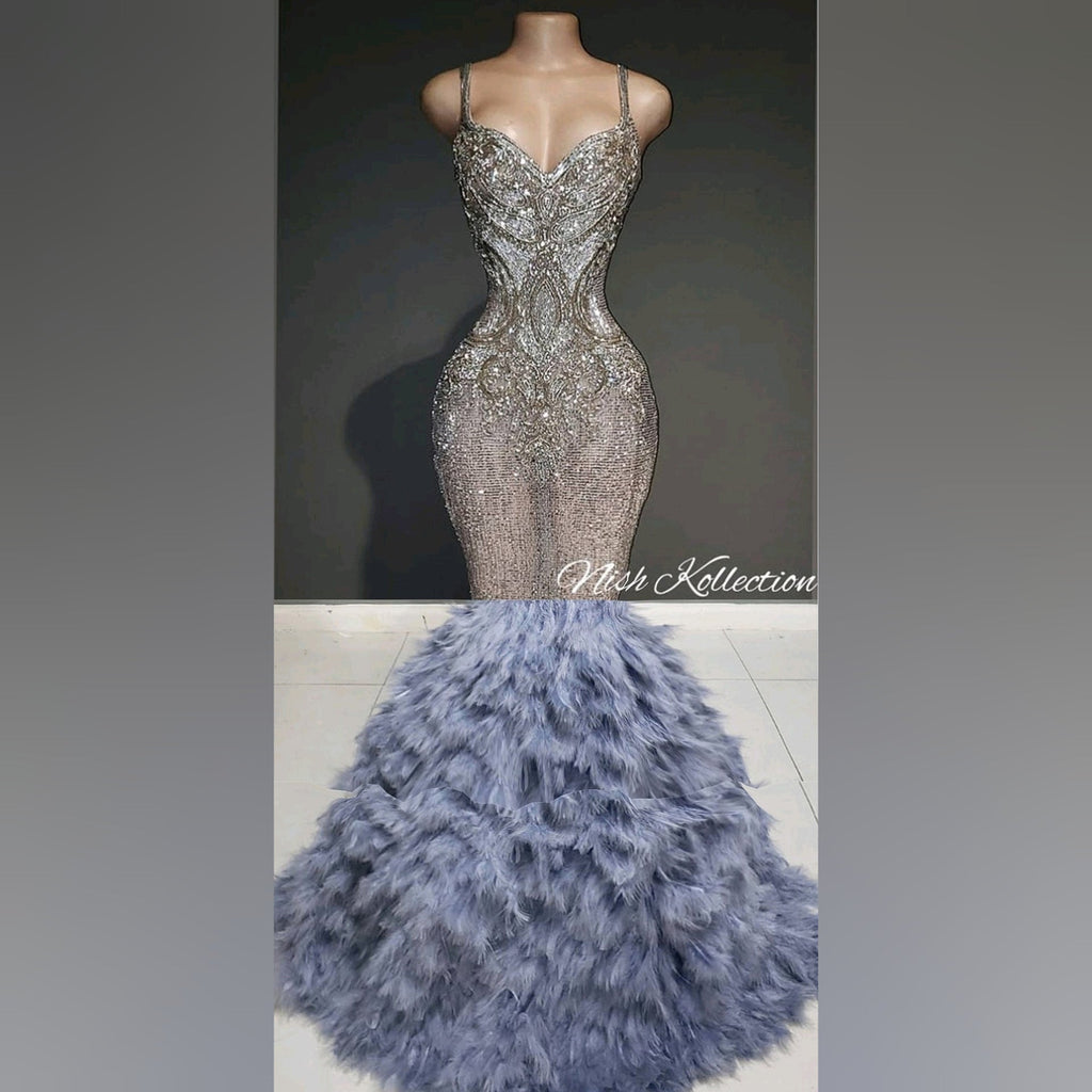 MCQUEEN VIKING WEDDING FEATHER GOWN