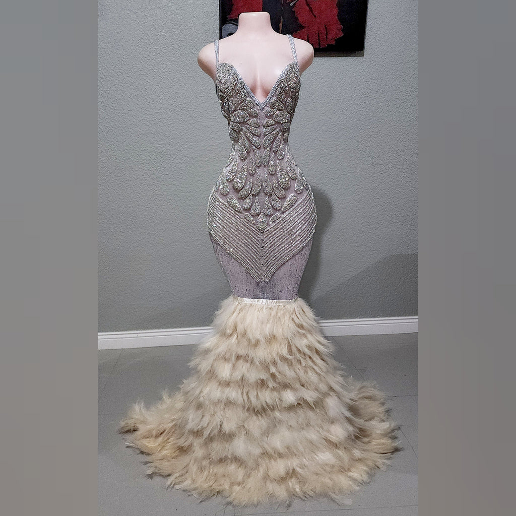 Amani Mecca Feather Gown