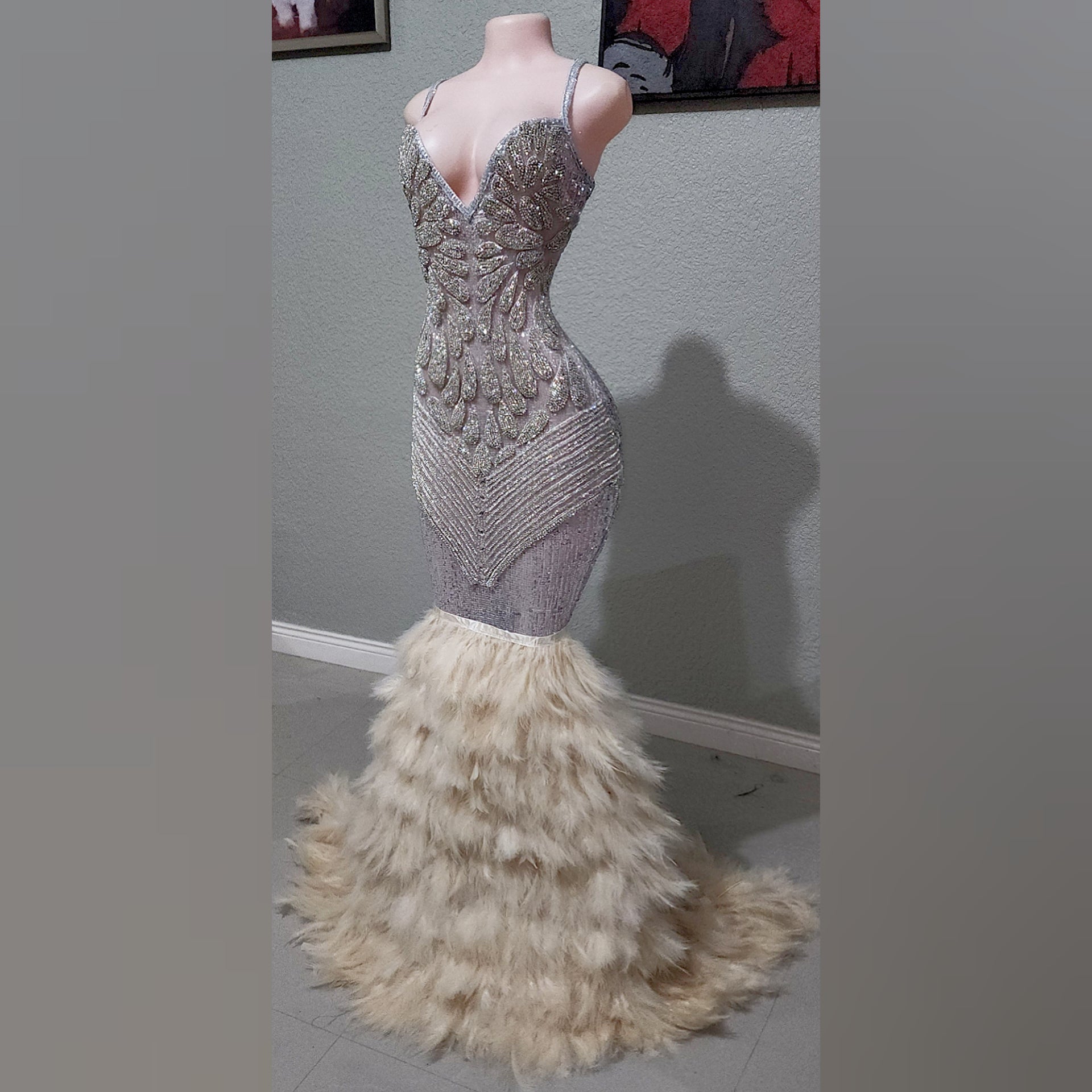 Amani Mecca Feather Gown
