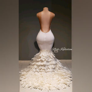 Snowflake feather gown