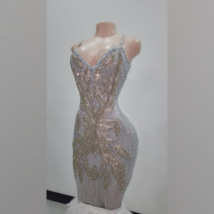 Leah Melani Feather Mermaid Gown