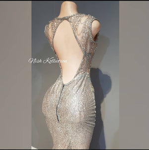 Diamond Phetish Feather Mermaid Dress