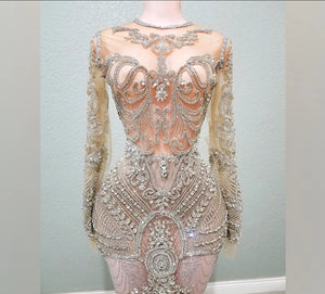 Diamond Asaran Rhinestone Gown
