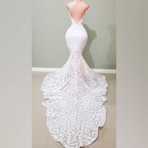 Jazmine Crystal Pearl Mermaid Gown